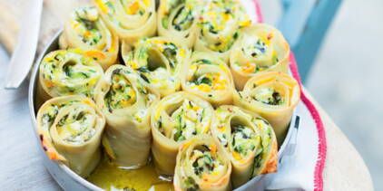 Bouquet de lasagnes courgette et chèvre